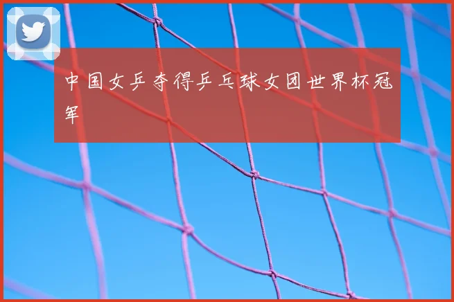 中国女乒夺得乒乓球女团世界杯冠军